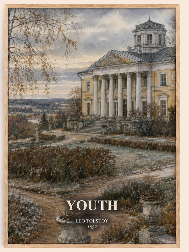Youth Book Watercolour Illustration by Leo Tolstoy