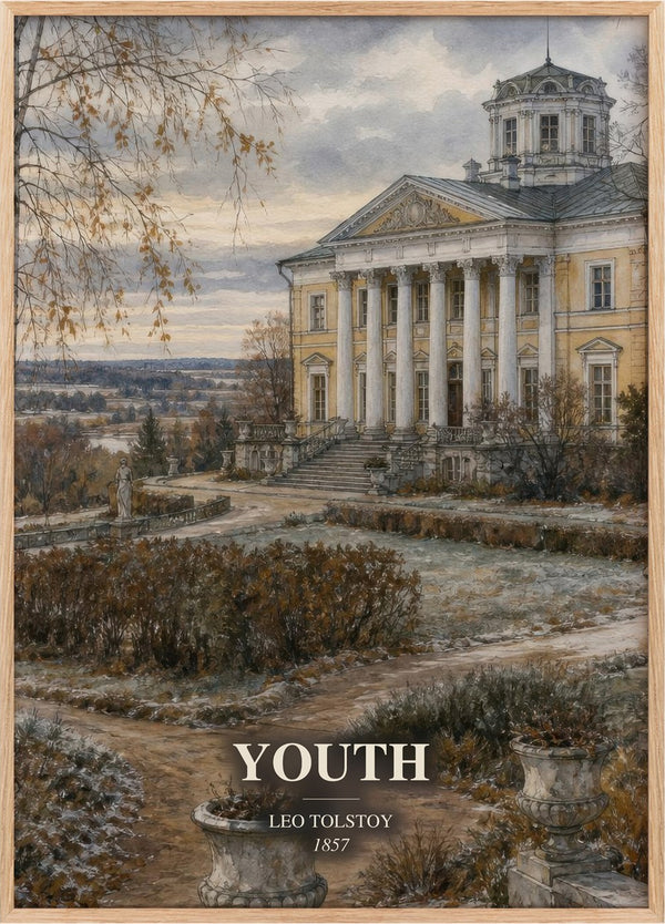 Youth Book Watercolour Illustration by Leo Tolstoy
