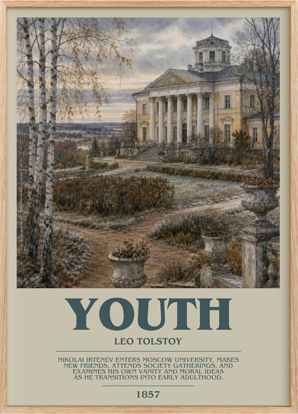 Youth Bookish Wall Art by Leo Tolstoy