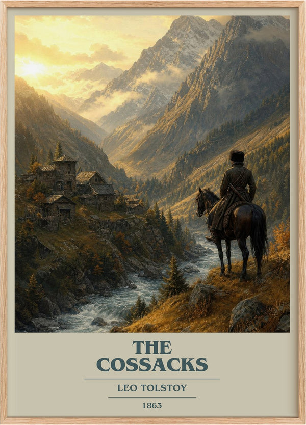 The Cossacks Book Cover Poster by Leo Tolstoy