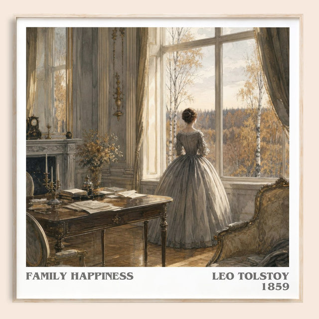 Family Happiness Literary Art Print by Leo Tolstoy