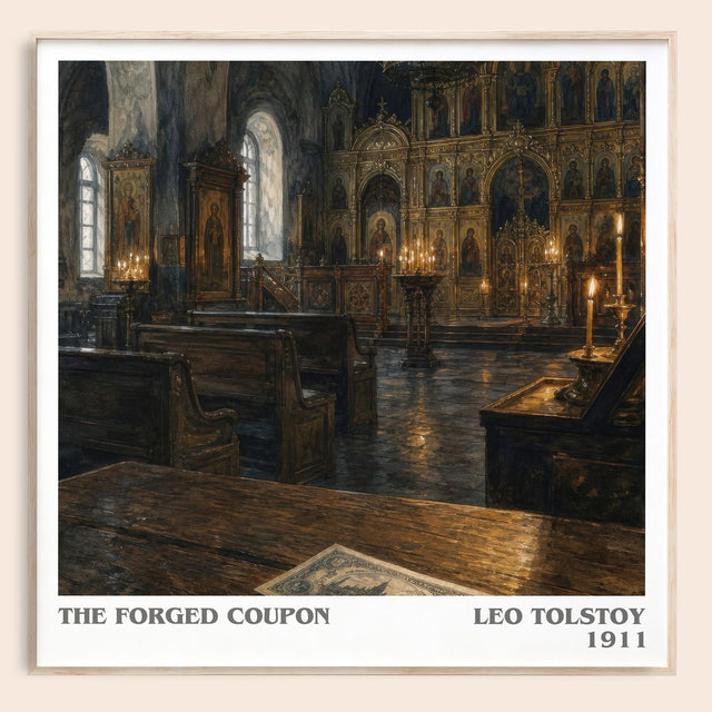 The Forged Coupon Literary Art Print by Leo Tolstoy