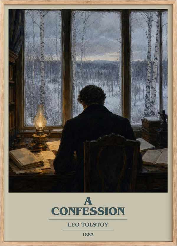 A Confession Book Cover Poster by Leo Tolstoy
