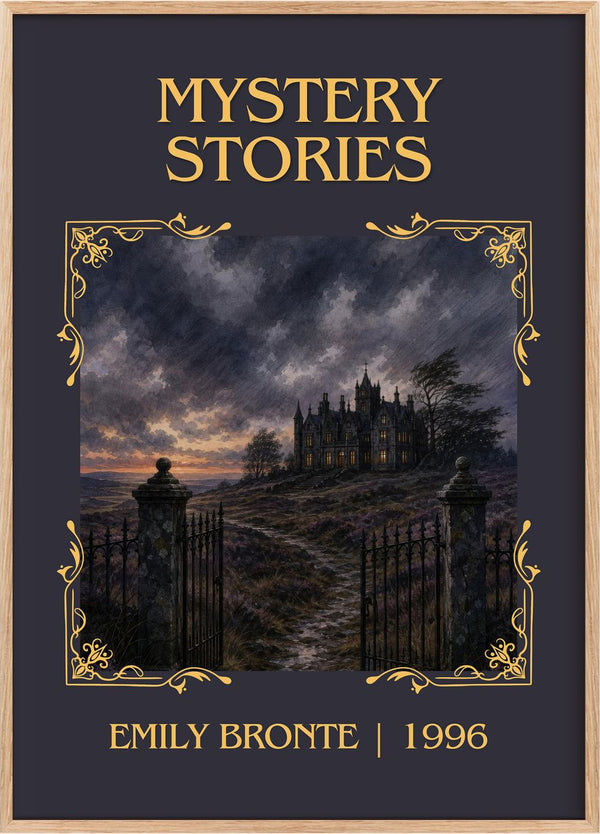 Mystery Stories Classic Book Art Print by Emily Brontë