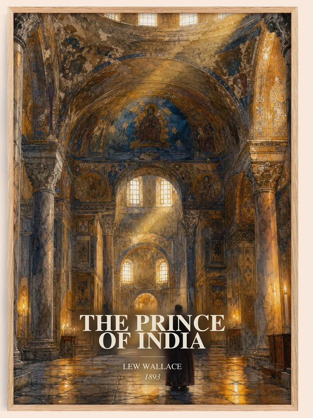 The Prince Of India Book Watercolour Illustration by Lew Wallace