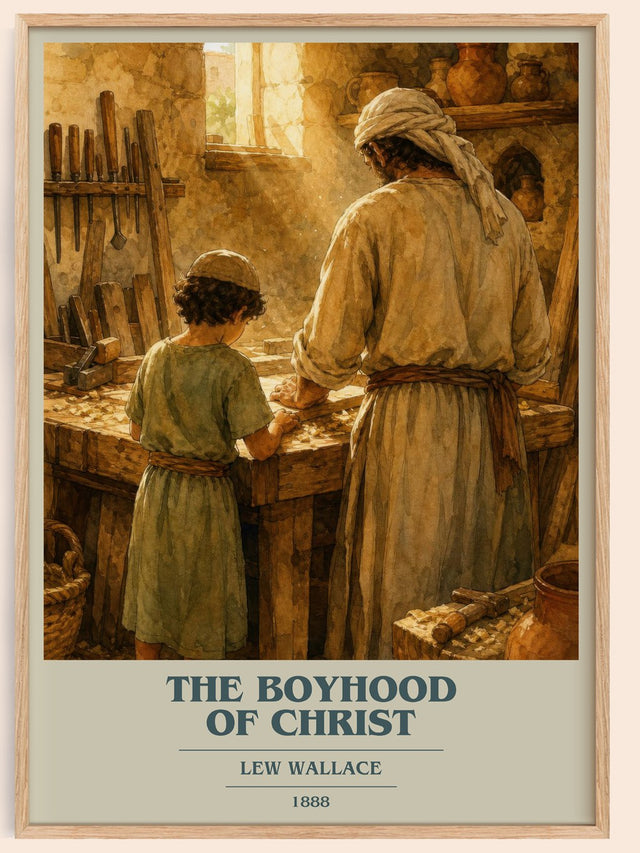 The Boyhood Of Christ Book Cover Poster by Lew Wallace