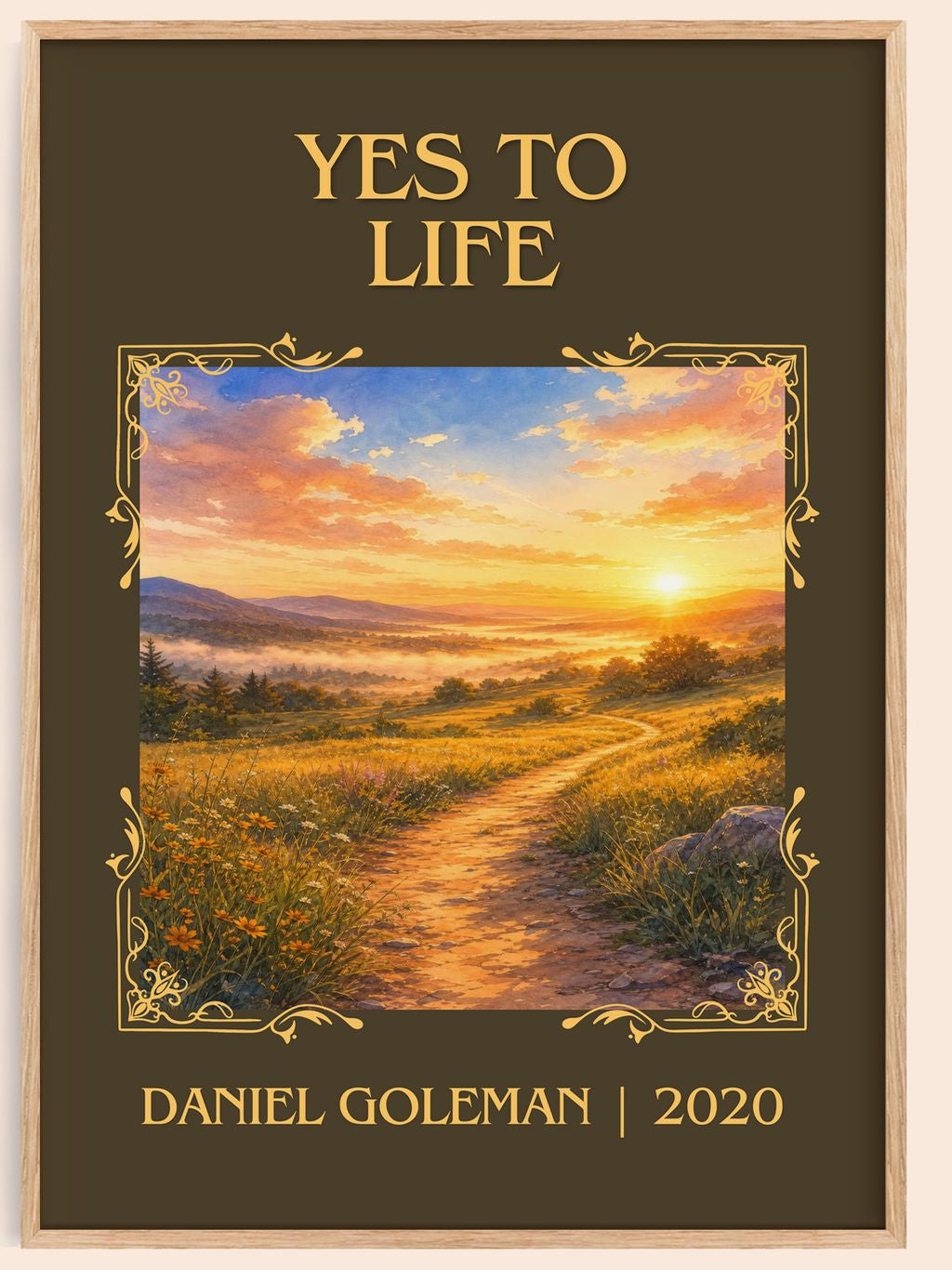 Yes to Life Classic Book Art Print by Daniel Goleman – book poster
