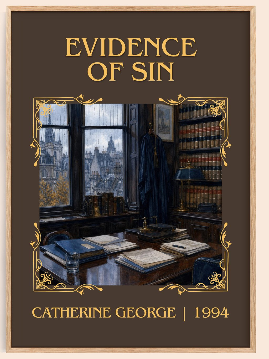 Evidence of Sin Classic Book Art Print by Catherine George – book poster