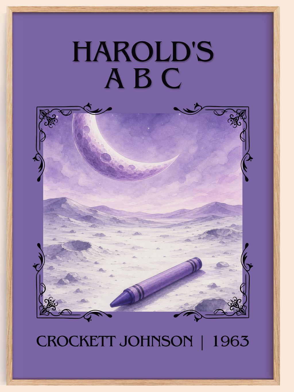 Harold's A B C Classic Book Art Print by Crockett Johnson – book poster