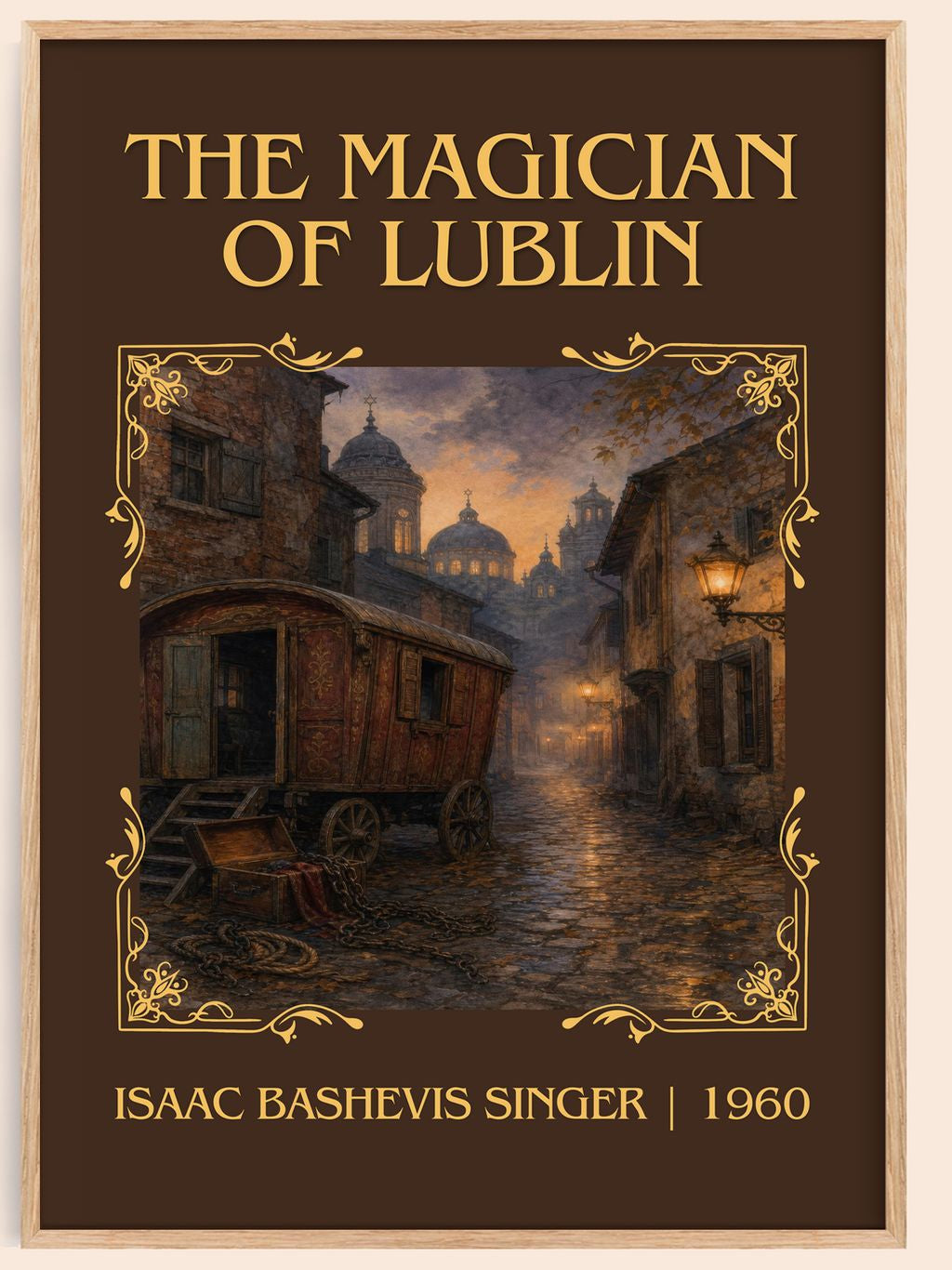 The magician of Lublin Classic Book Art Print by Isaac Bashevis Singer – book poster