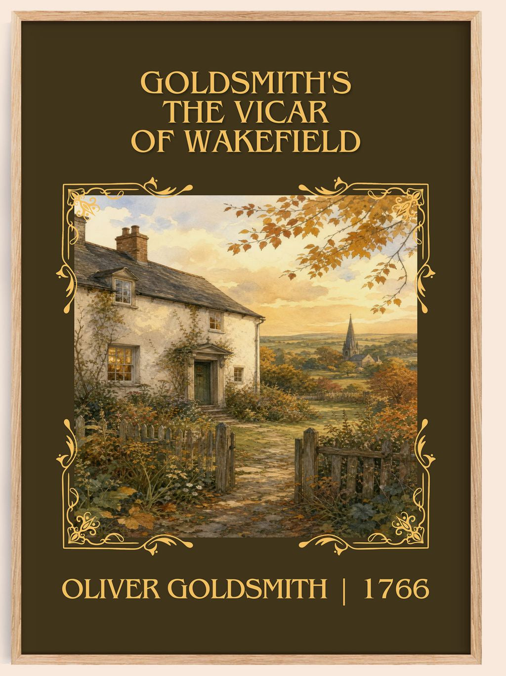 Goldsmith's The vicar of Wakefield Classic Book Art Print by Oliver Goldsmith – book poster