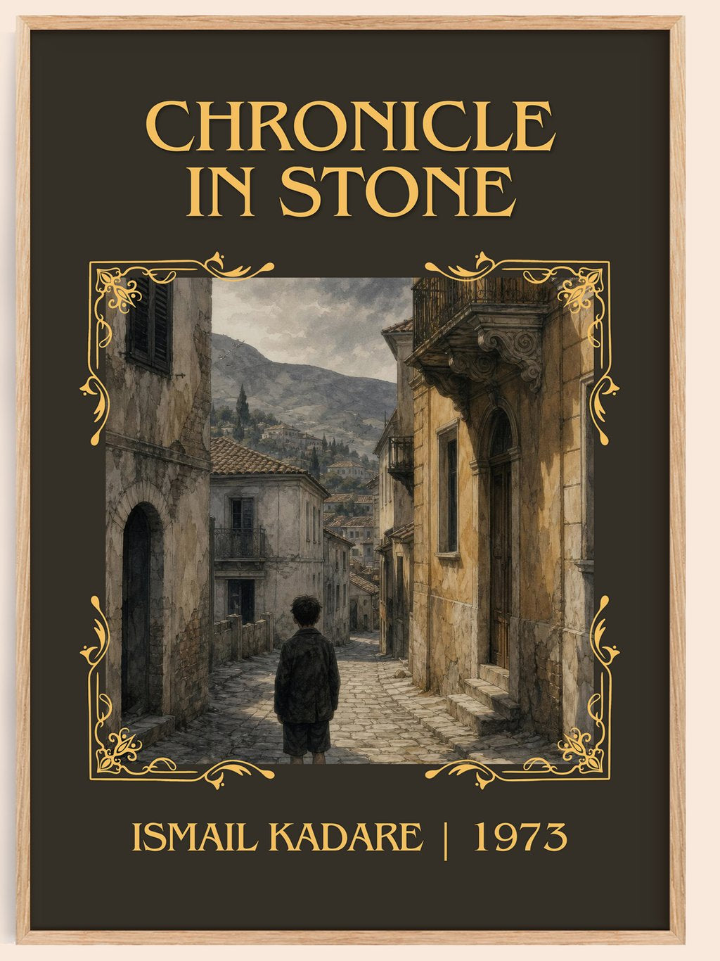 Chronicle in Stone Classic Book Art Print by Ismail Kadare – book poster