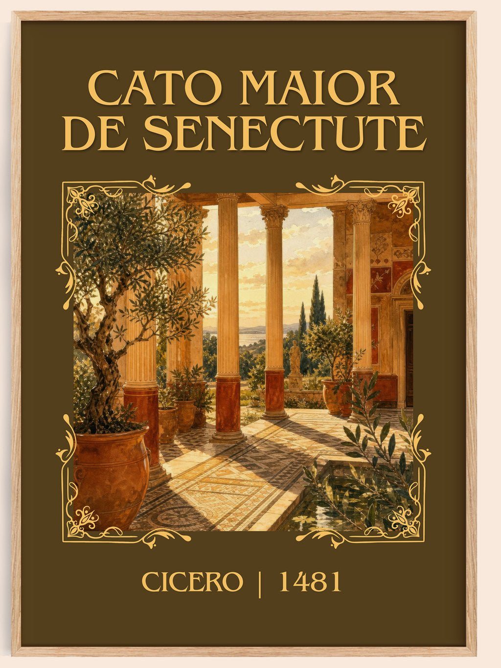 Cato maior de senectute Classic Book Art Print by Cicero – book poster