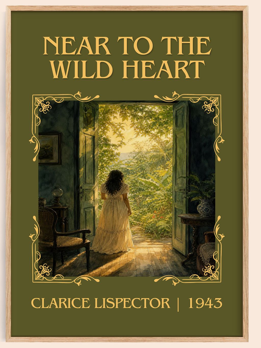 Near to the wild heart Classic Book Art Print by Clarice Lispector – book poster