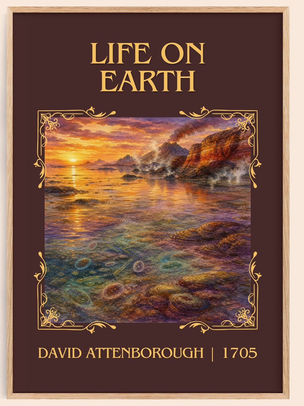 Life on Earth Classic Book Art Print by David Attenborough – book poster