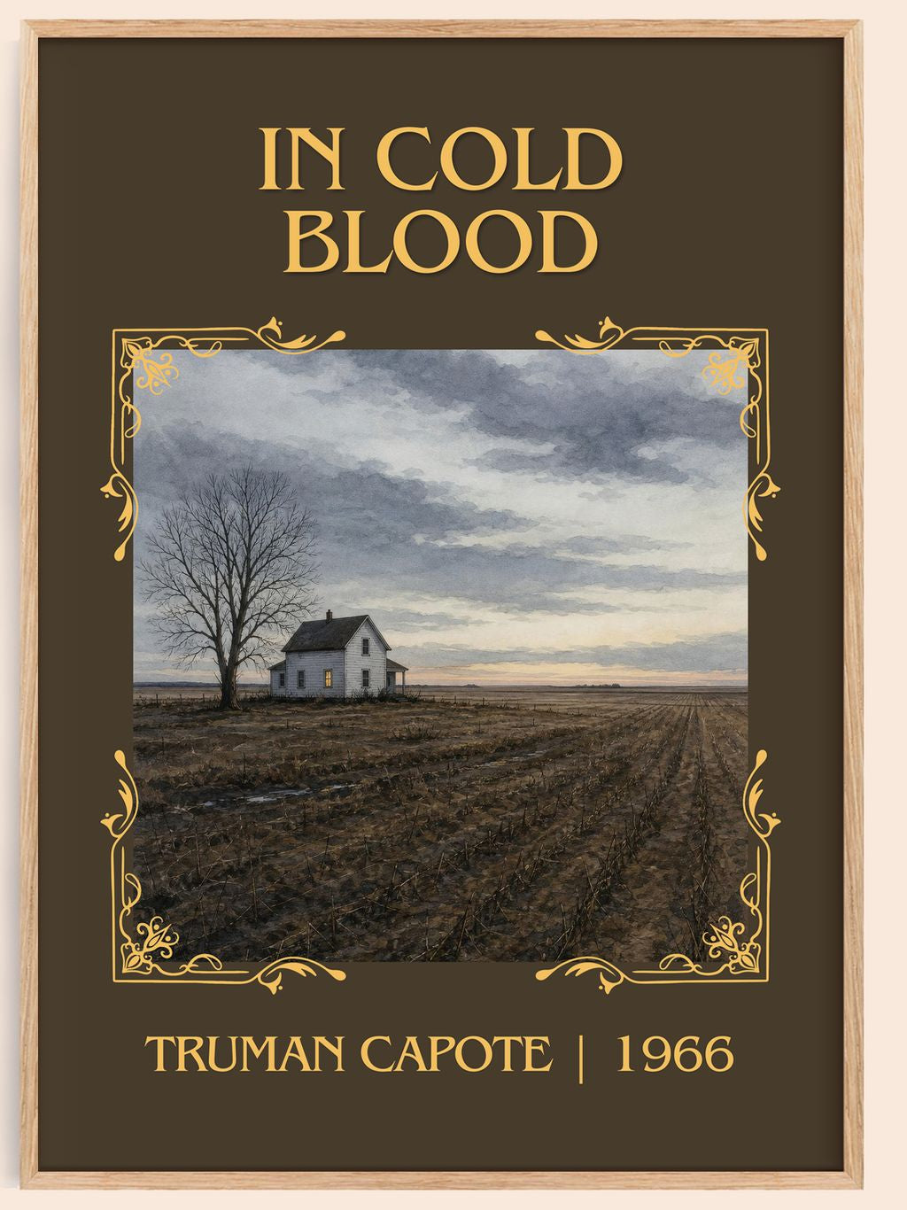 In Cold Blood Classic Book Art Print by Truman Capote – book poster