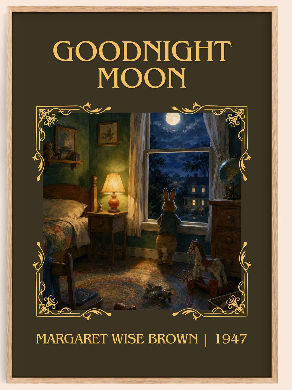 Goodnight Moon Classic Book Art Print by Margaret Wise Brown – book poster