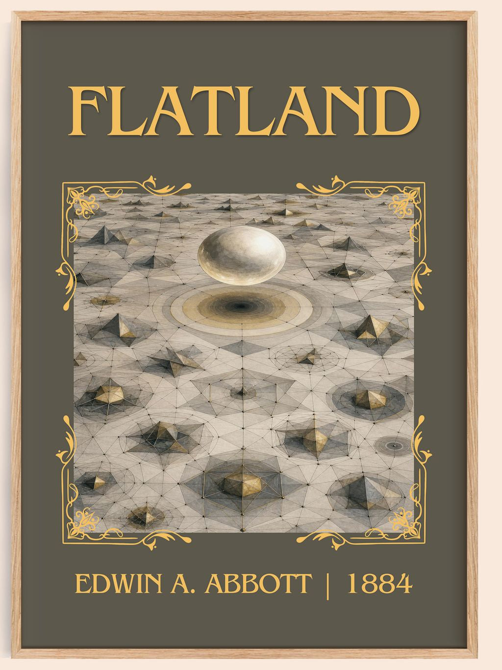 Flatland Classic Book Art Print by Edwin A. Abbott – book poster