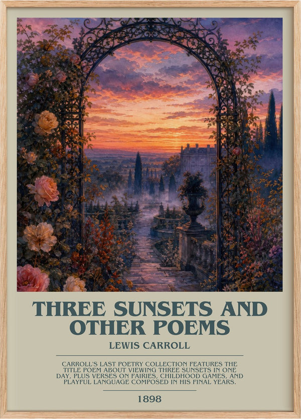 Three Sunsets And Other Poems Bookish Wall Art by Lewis Carroll