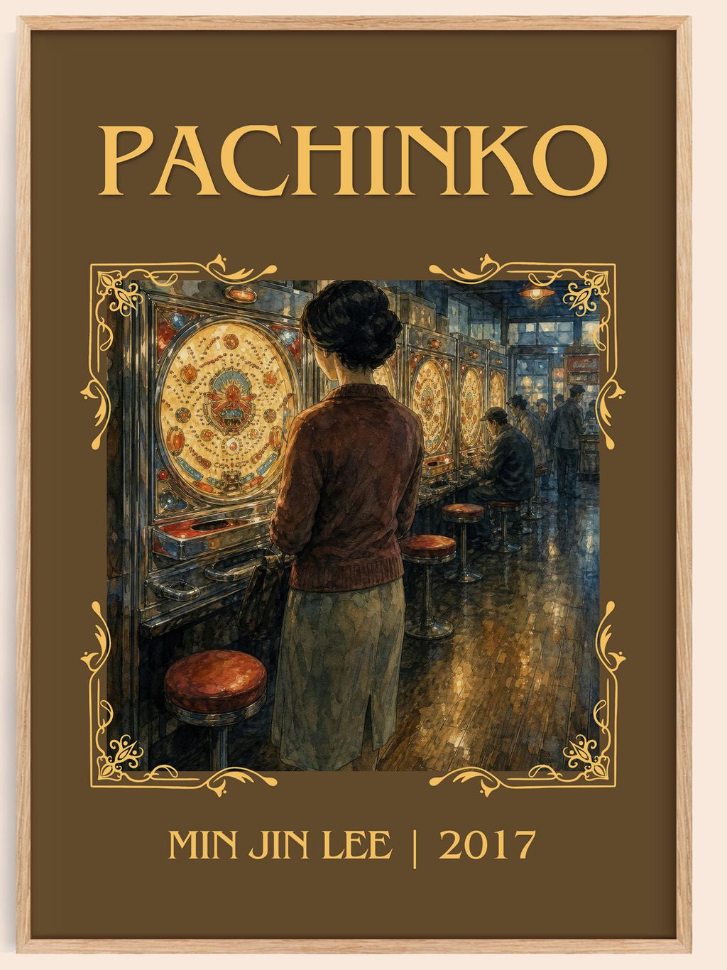 Pachinko Classic Book Art Print by Min Jin Lee – book poster