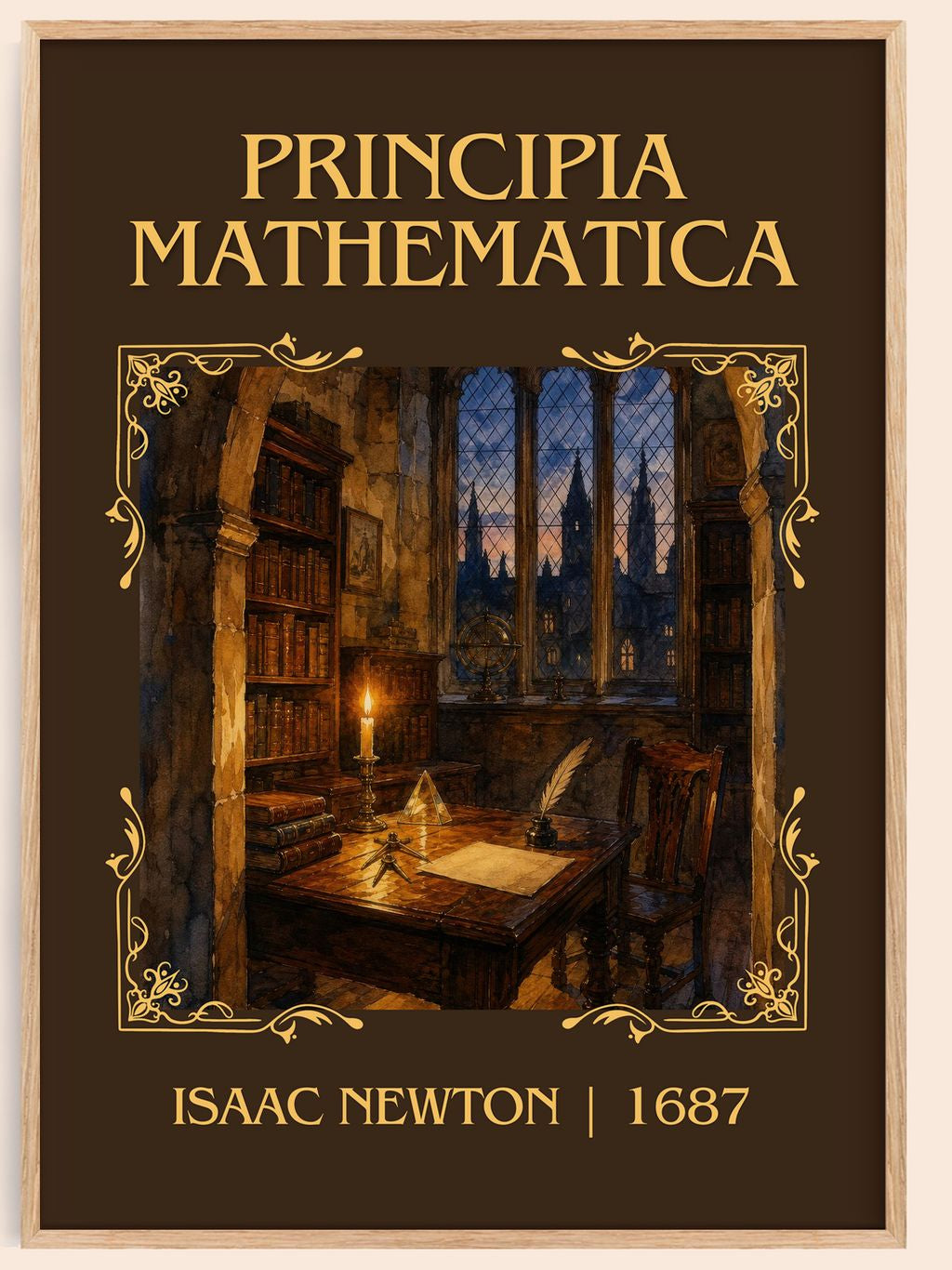 Principia Mathematica Classic Book Art Print by Isaac Newton – book poster