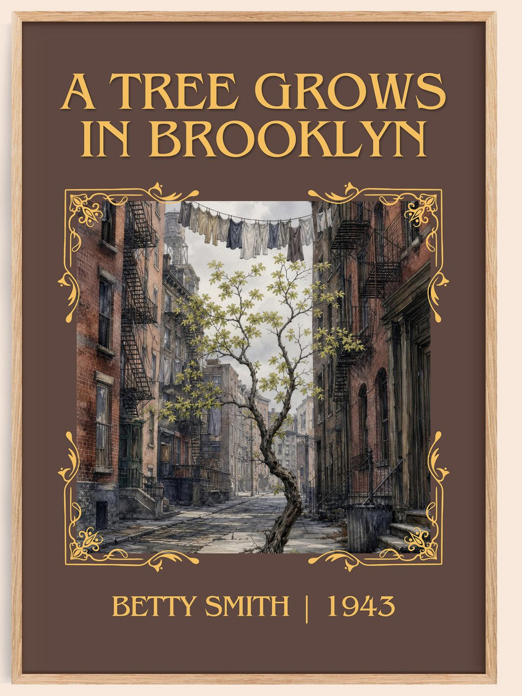 A Tree Grows in Brooklyn Classic Book Art Print by Betty Smith – book poster