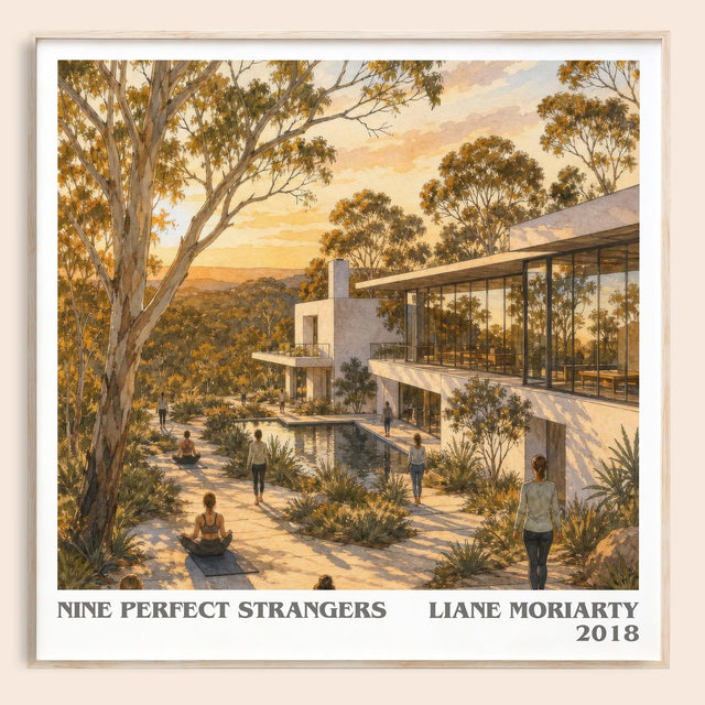 Nine Perfect Strangers Literary Art Print by Liane Moriarty