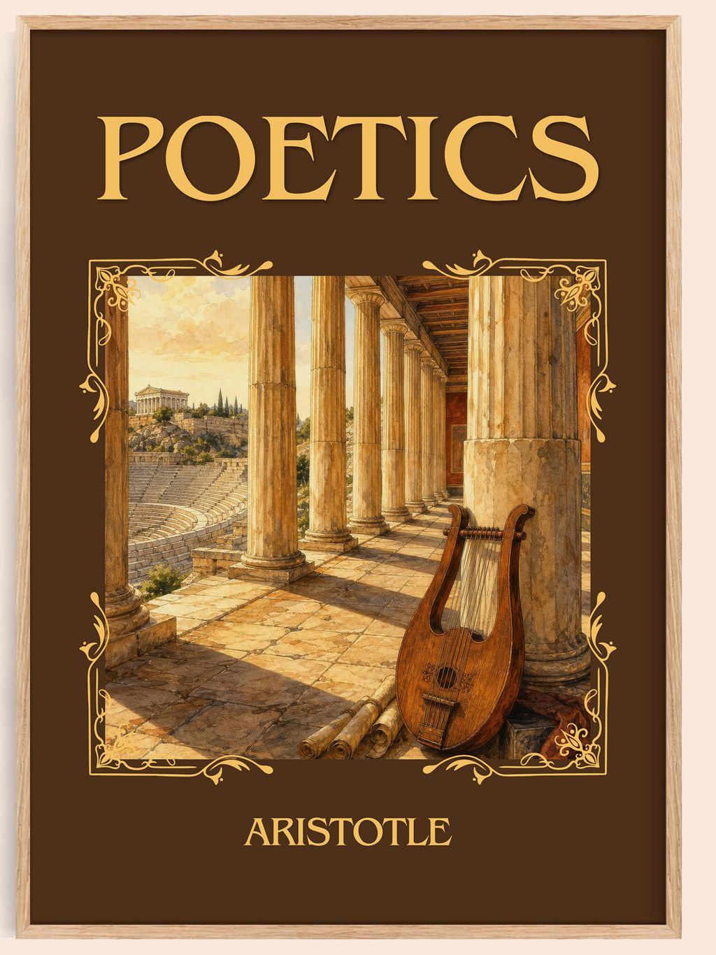 Poetics Classic Book Art Print by Aristotle – book poster