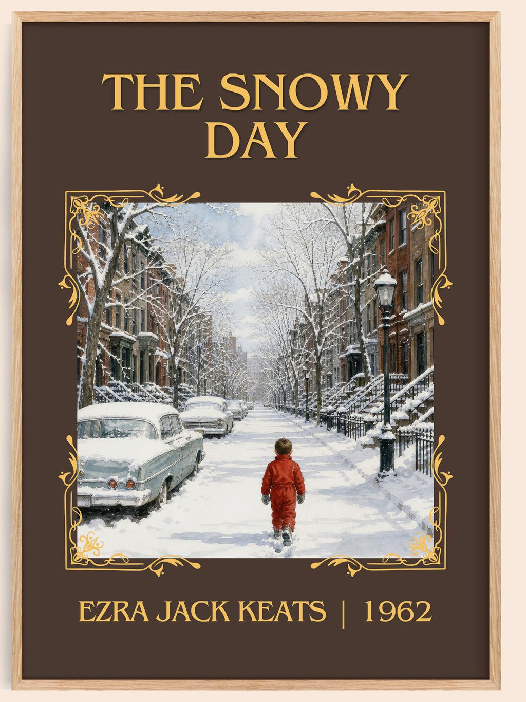The Snowy Day Classic Book Art Print by Ezra Jack Keats – book poster