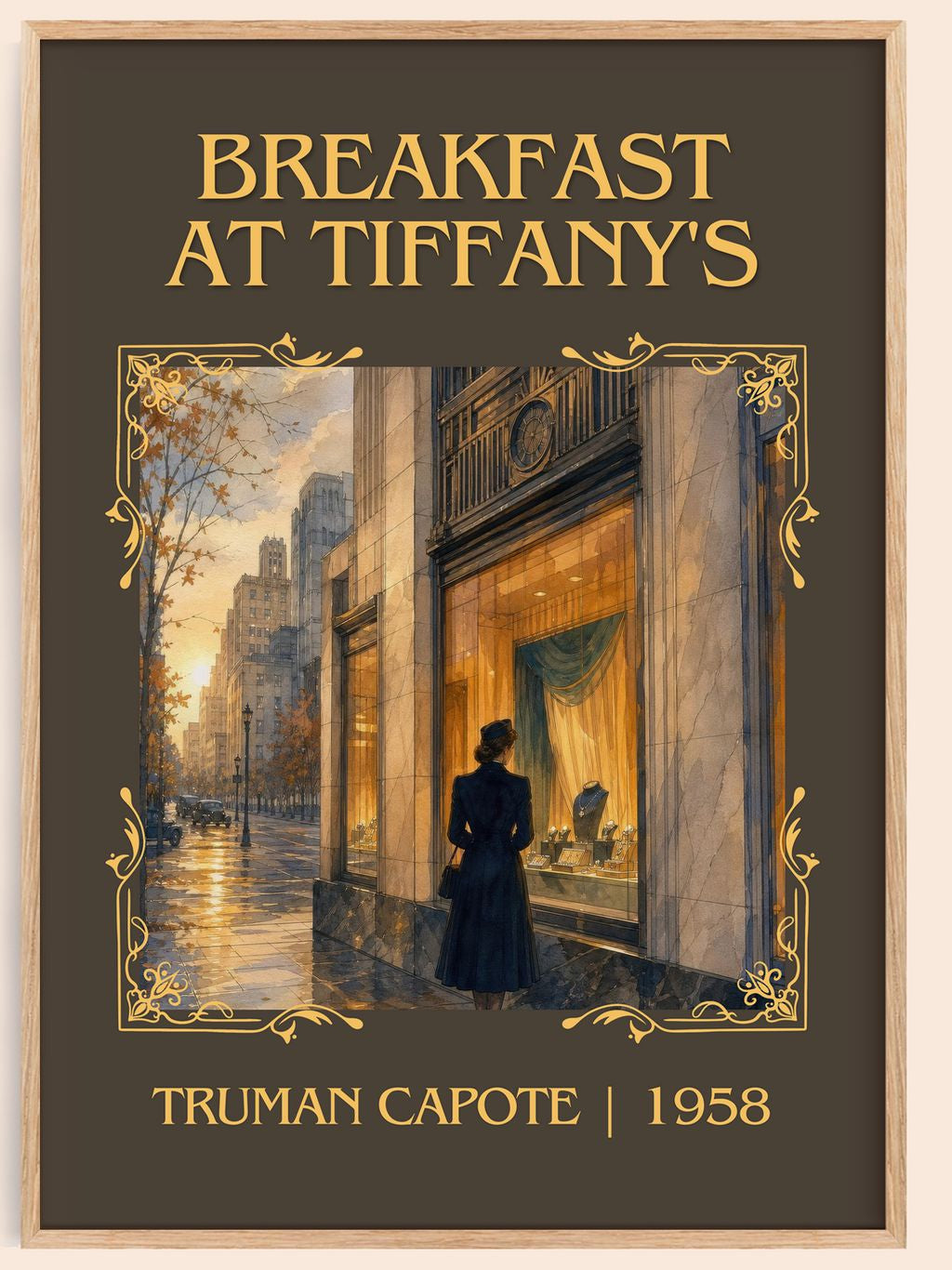Breakfast at Tiffany's Classic Book Art Print by Truman Capote – book poster