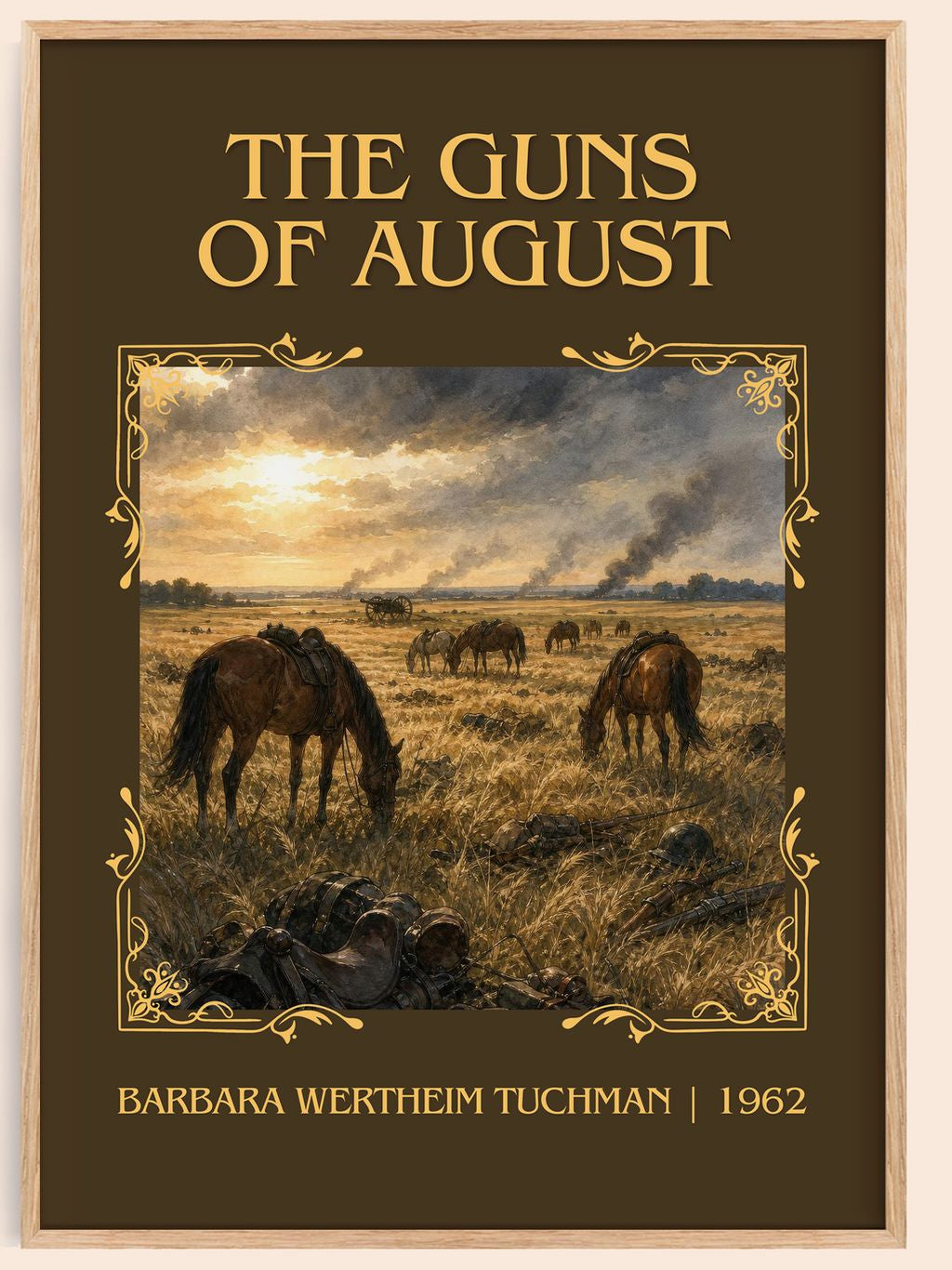 The Guns of August Classic Book Art Print by Barbara Wertheim Tuchman – book poster