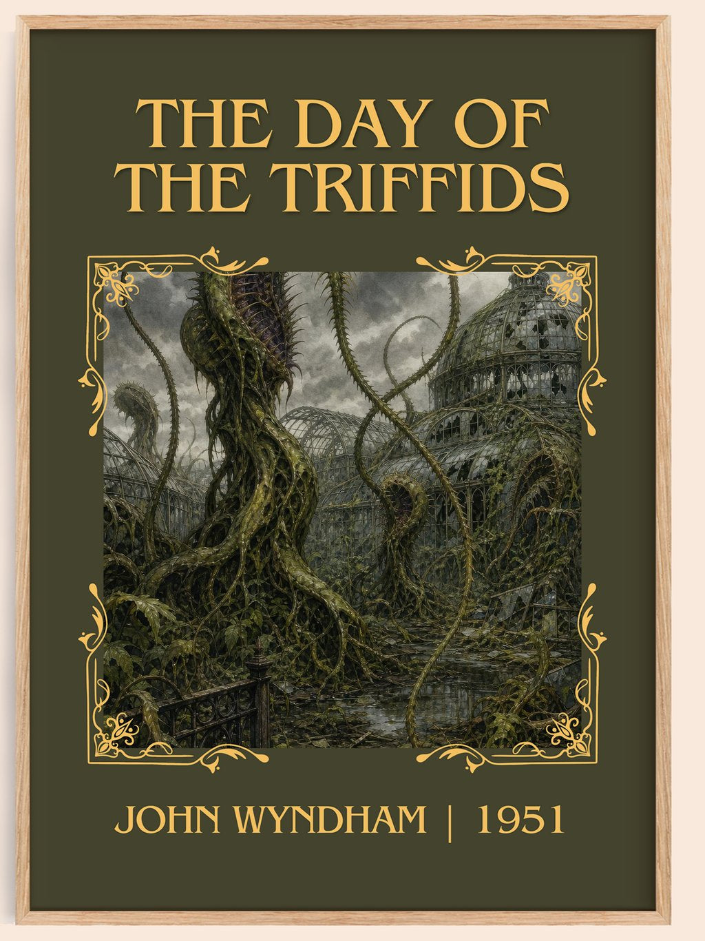 The Day of the Triffids Classic Book Art Print by John Wyndham – book poster