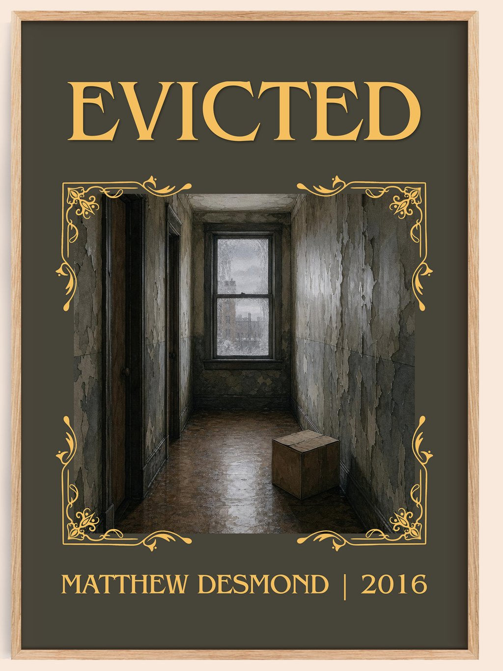 Evicted Classic Book Art Print by Matthew Desmond – book poster