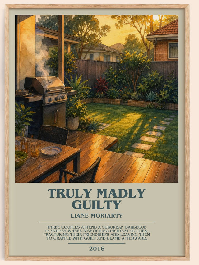 Truly Madly Guilty Bookish Wall Art by Liane Moriarty