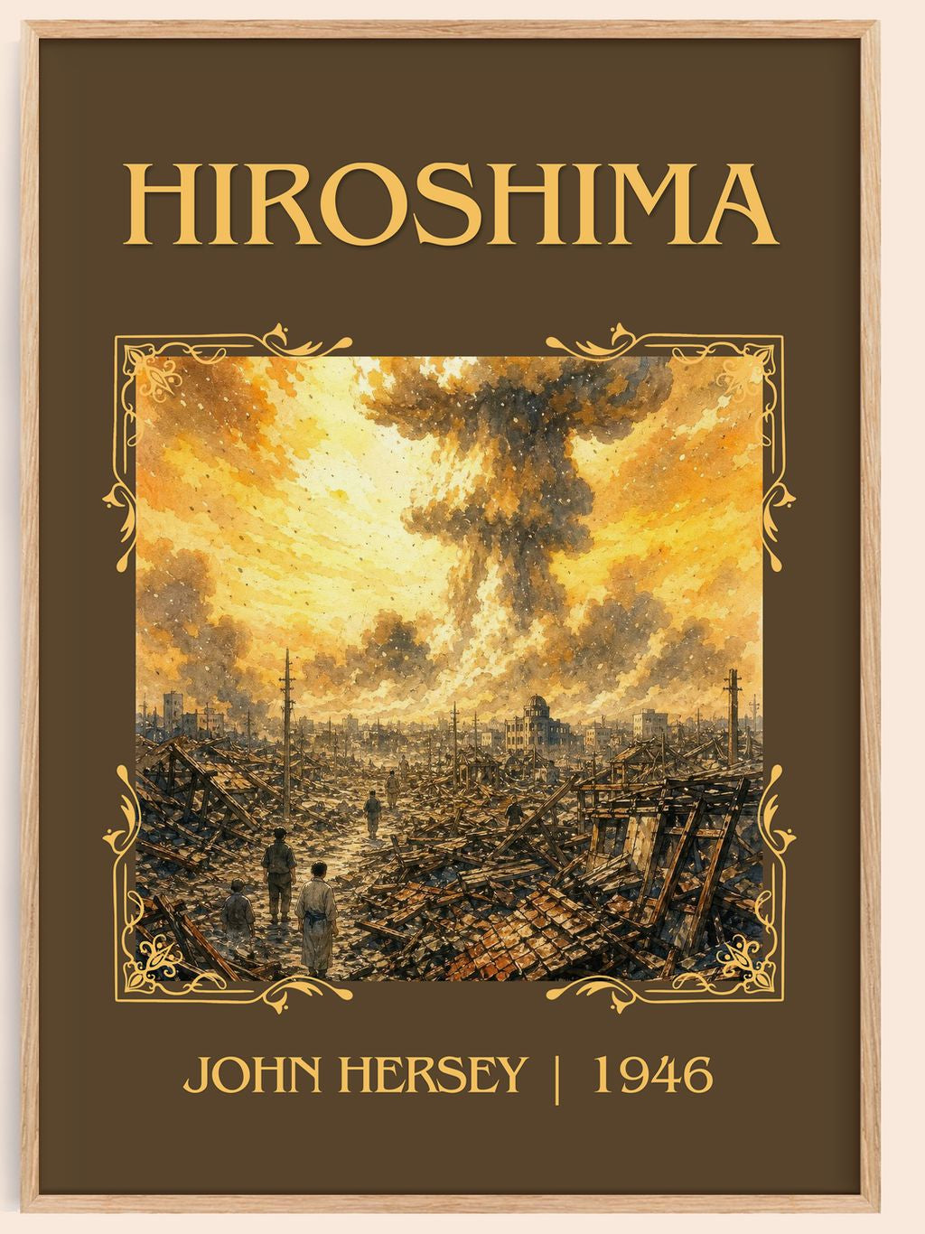 Hiroshima Classic Book Art Print by John Hersey – book poster