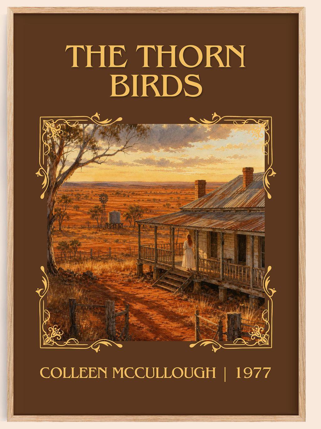 The Thorn Birds Classic Book Art Print by Colleen McCullough – book poster