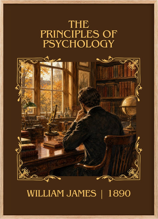 The Principles of Psychology Classic Book Art Print by William James