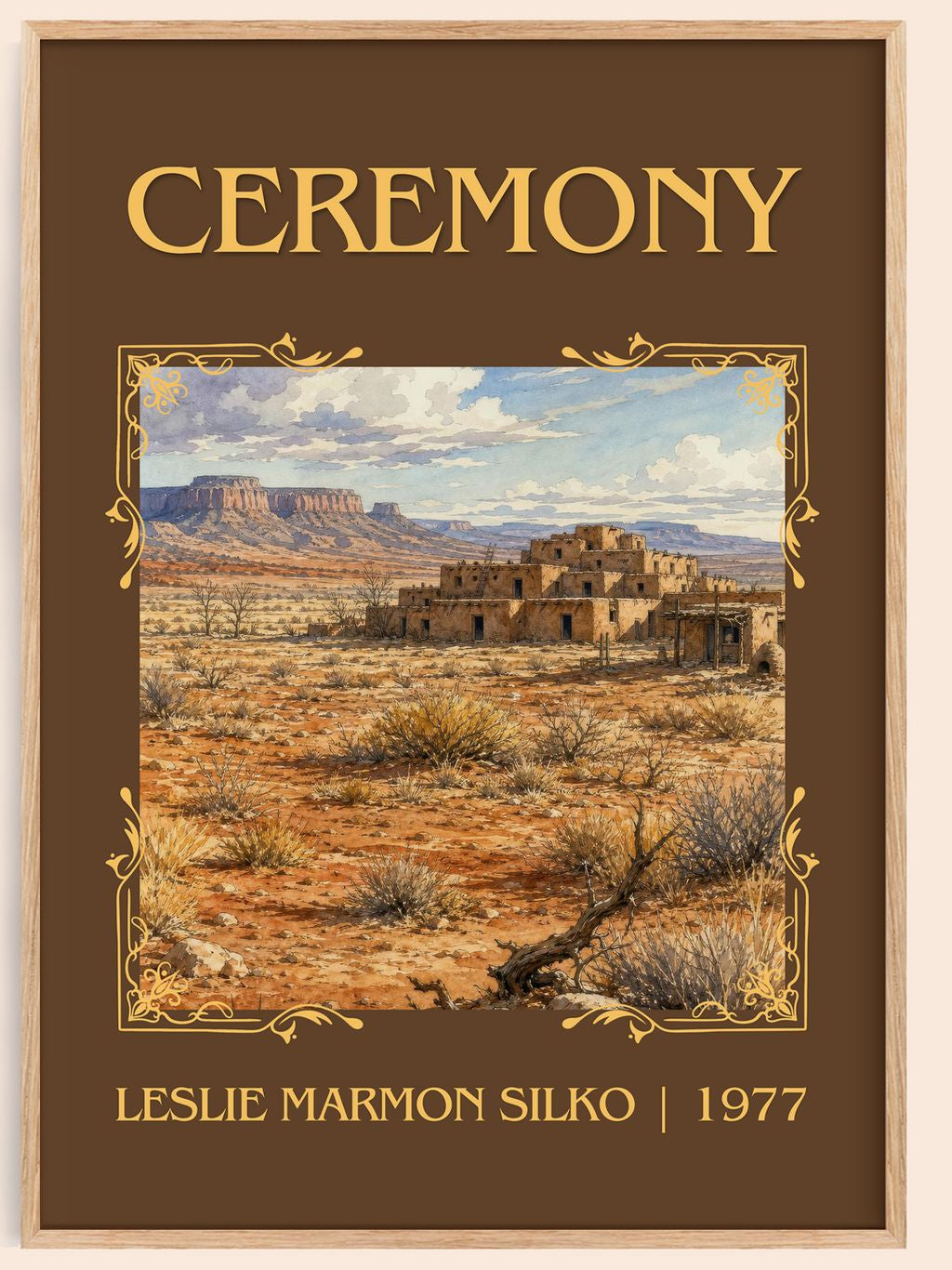 Ceremony Classic Book Art Print by Leslie Marmon Silko – book poster