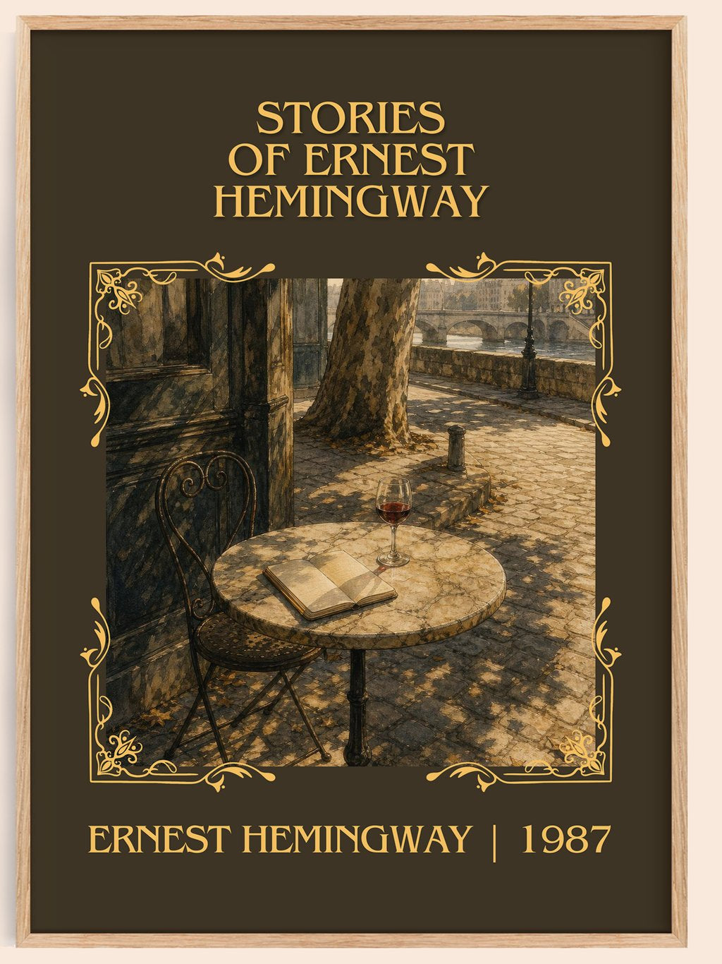Stories of Ernest Hemingway Classic Book Art Print by Ernest Hemingway – book poster