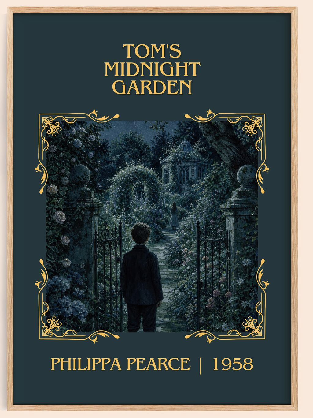 Tom's Midnight Garden Classic Book Art Print by Philippa Pearce – book poster