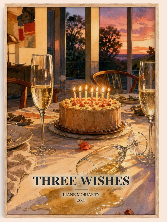 Three Wishes Book Watercolour Illustration by Liane Moriarty