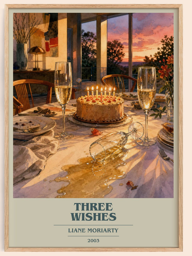 Three Wishes Book Cover Poster by Liane Moriarty