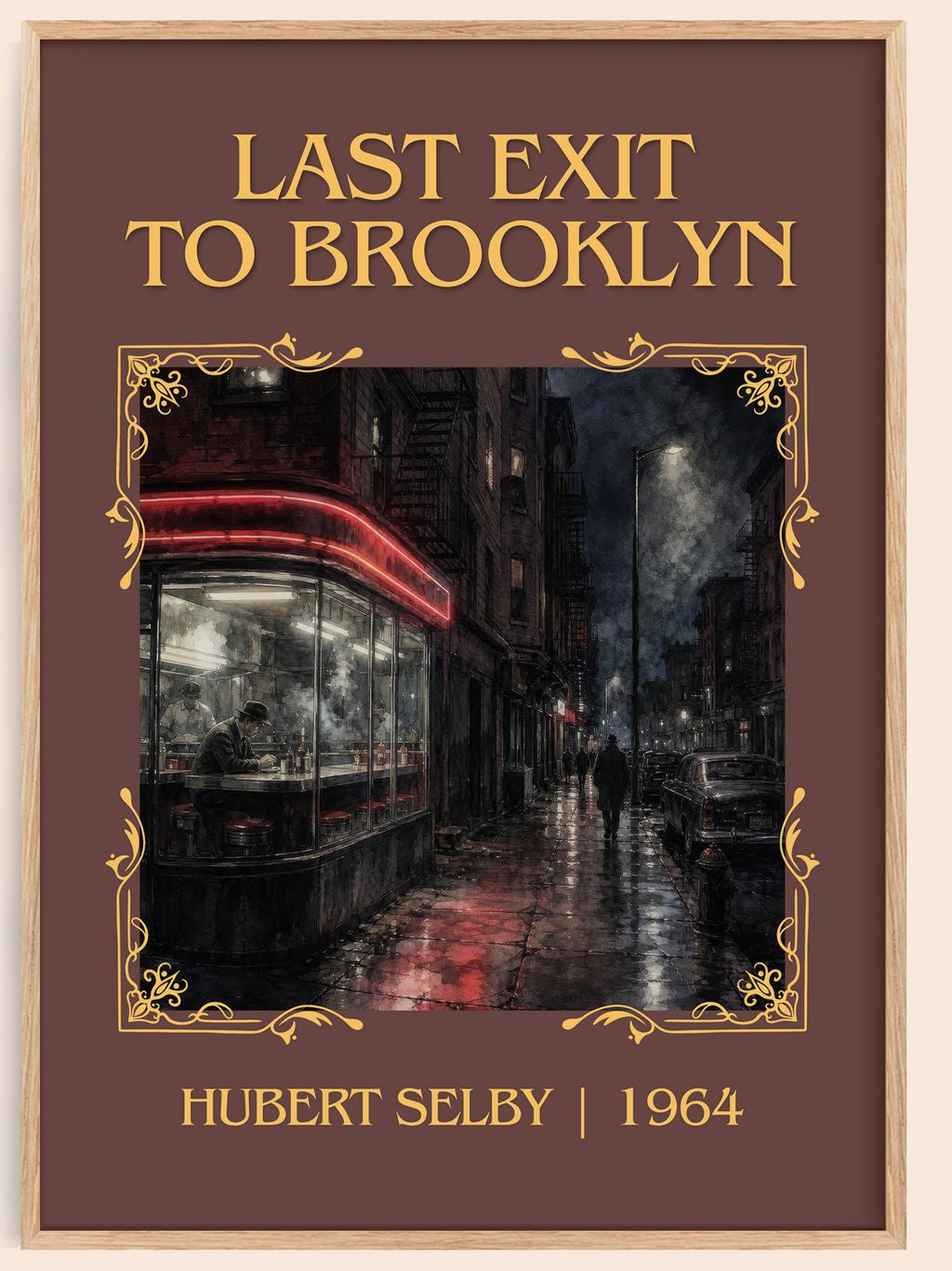 Last Exit to Brooklyn Classic Book Art Print by Hubert Selby – book poster