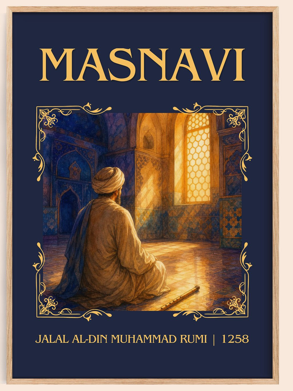 Masnavi Classic Book Art Print by Jalal al-Din Muhammad Rumi – book poster