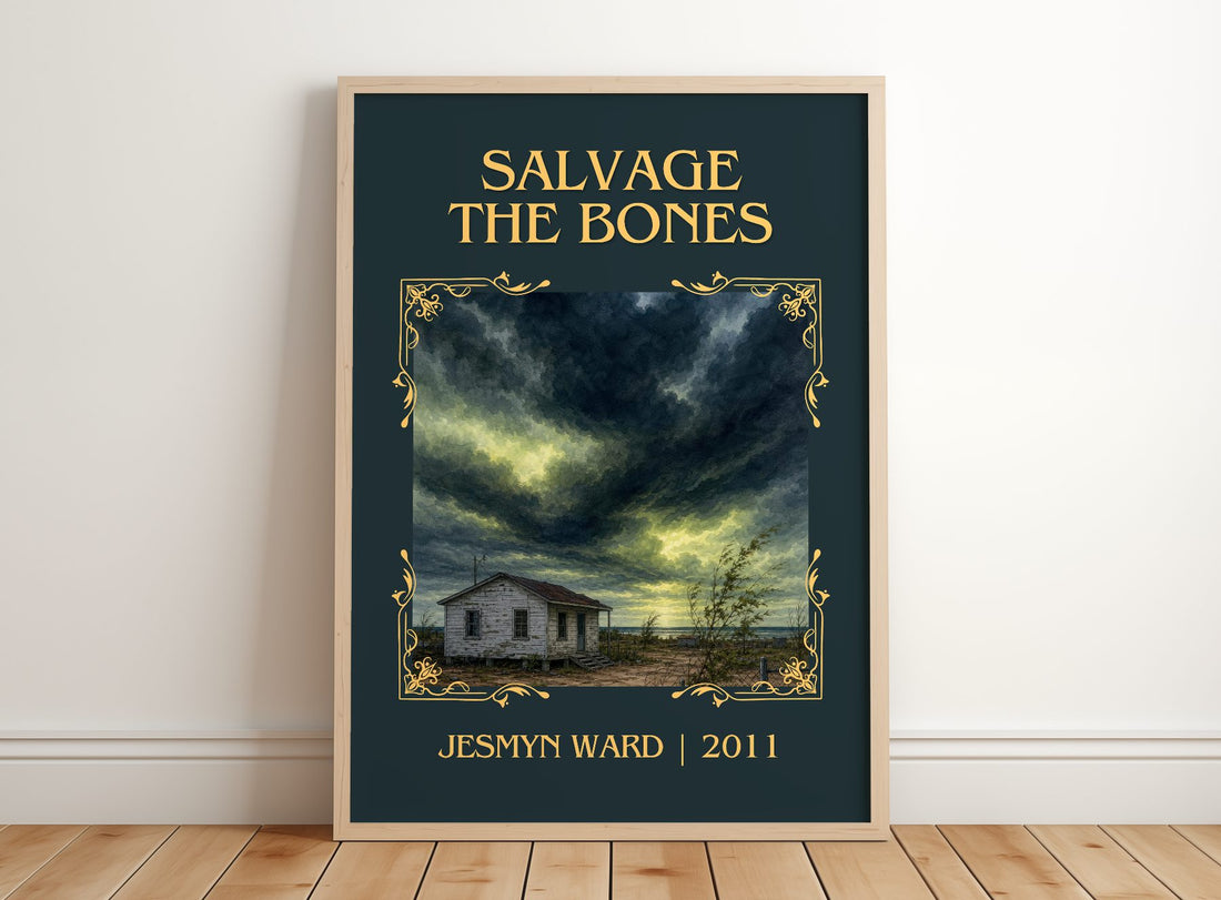 Salvage the Bones Classic Book Art Print by Jesmyn Ward – framed print leaning on a wooden floor