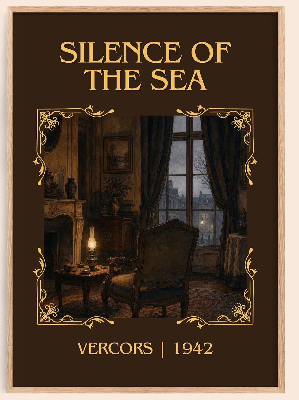 Silence of the Sea Classic Book Art Print by Vercors – book poster