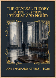 The General Theory of Employment, Interest and Money Classic Book Art Print by John Maynard Keynes