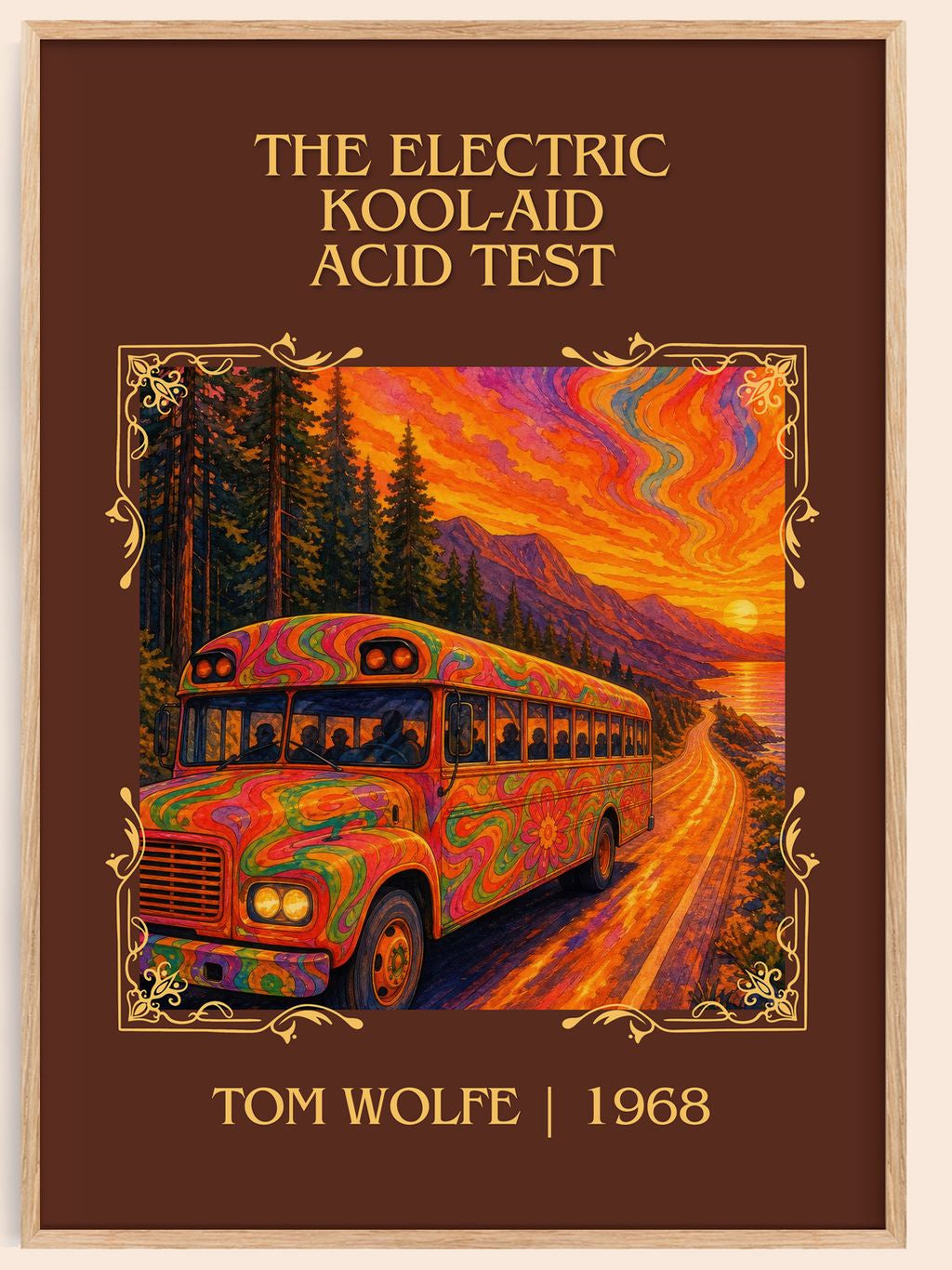 The Electric Kool-Aid Acid Test Classic Book Art Print by Tom Wolfe – book poster