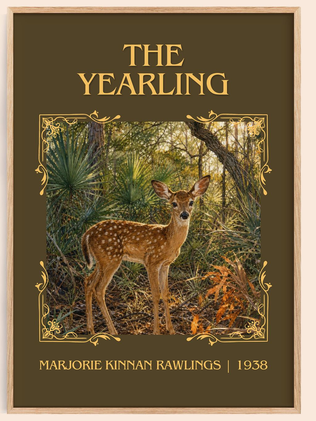 The Yearling Classic Book Art Print by Marjorie Kinnan Rawlings – book poster
