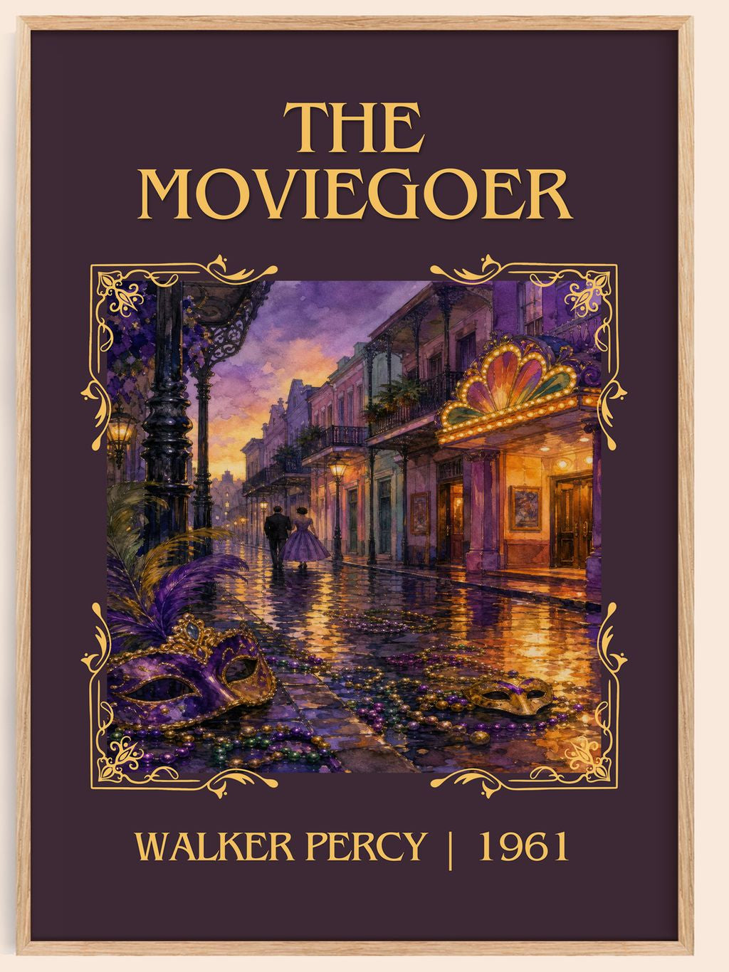 The Moviegoer Classic Book Art Print by Walker Percy – book poster